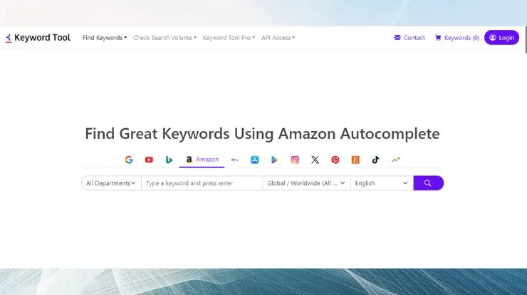 Keywordstool Amazon Free Keyword Research Tools