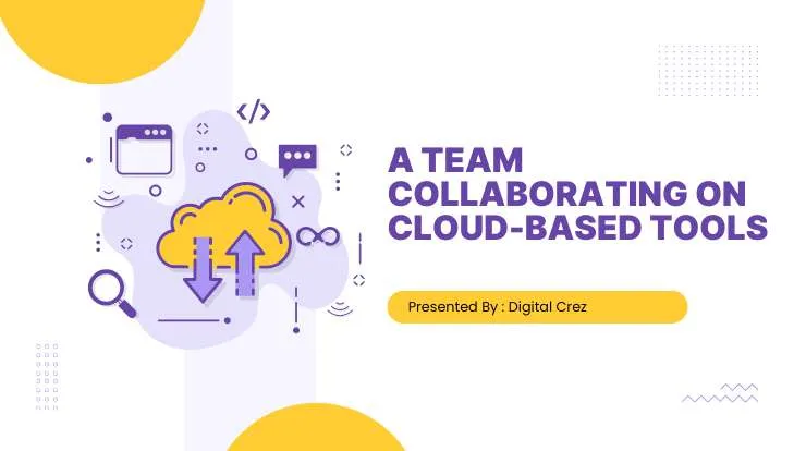 A team collaborating on cloud-based tools